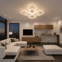 Lustră LED cu Telecomandă Katarina 144W, Lumină Caldă/Neutră/Rece, Dimabilă - AdeHouse — Finisaje și Iluminat Premium.