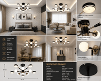 Lustră LED cu Telecomandă Norberta, 130W, Lumină Caldă/Neutră/Rece - AdeHouse — Finisaje și Iluminat Premium.
