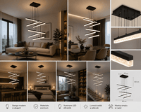 Pendul LED cu Telecomandă Eulalia 144W, Lumină Caldă/Neutră/Rece - AdeHouse — Finisaje și Iluminat Premium.