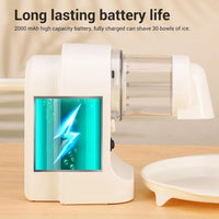 Concasor electric de gheata, 20W, lama din otel inoxidabil, detasabila pentru curatare, incarcare USB, 130x115x180mm, alb