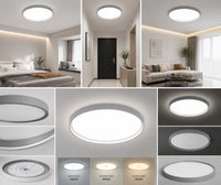 PLAFONIERA LED ROTUNDA GRI 30W, Ø300 MM, LUMINĂ REGLABILĂ 3000K / 4500K / 6500K