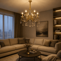 Candelabru Cristal Talvera, Design Elegant - AdeHouse — Finisaje și Iluminat Premium.