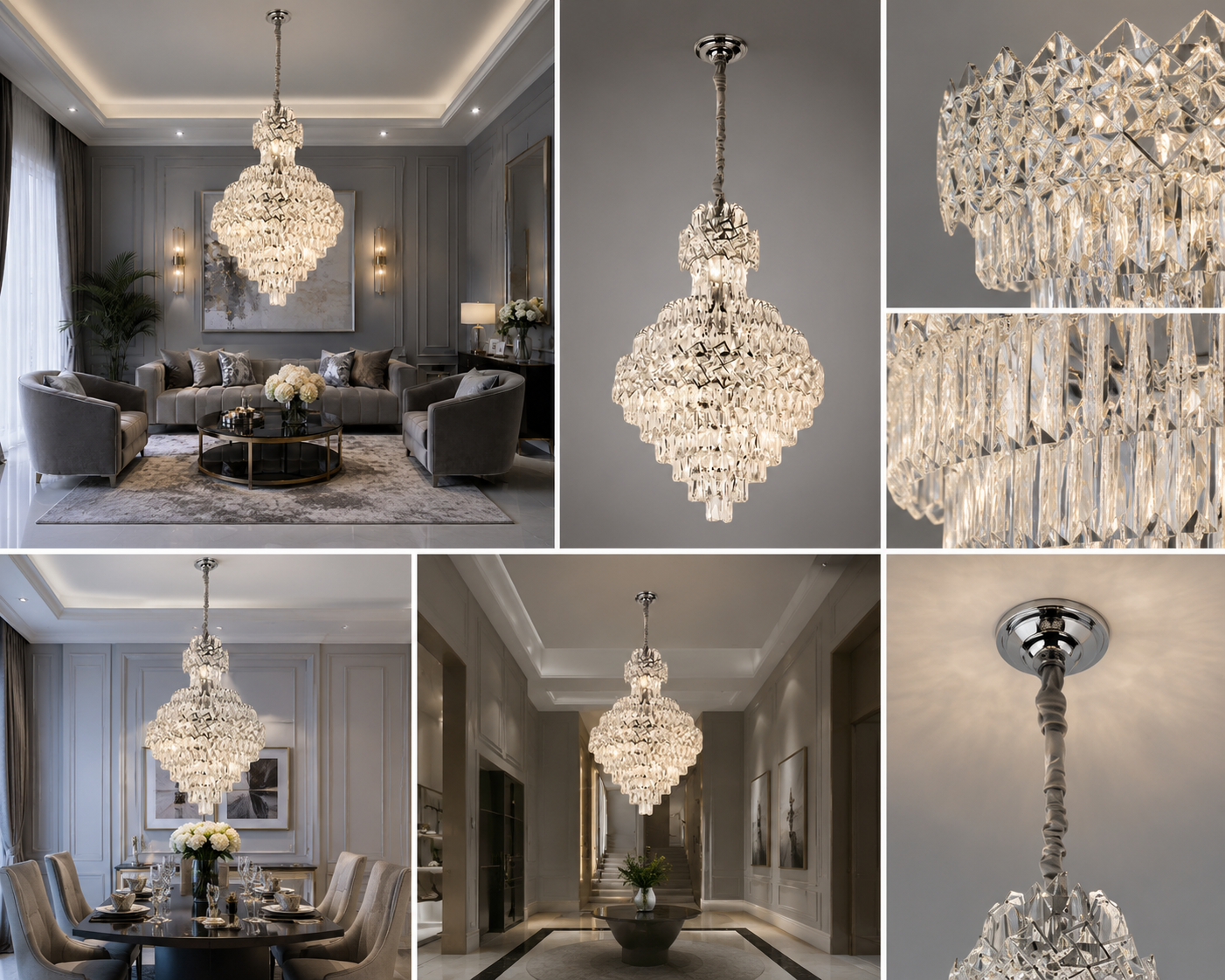 Candelabru Cristal Elenora, Design Modern