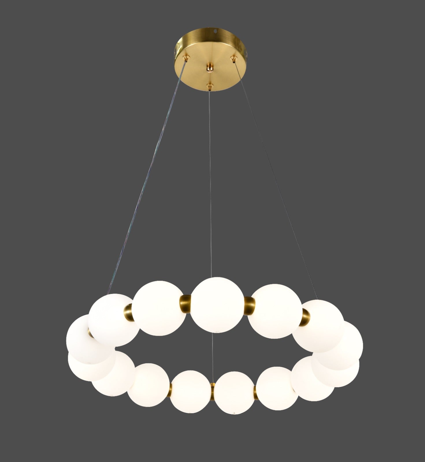 Pendul LED cu Telecomandă Melania 36W, Lumină Caldă/Neutră/Rece, Dimabil, Auriu