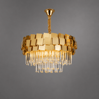 Candelabru Cristal Tancreda 60W, Ø60 cm, Auriu - AdeHouse — Finisaje și Iluminat Premium.