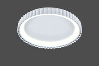 PLAFONIERA LED ROTUNDĂ ALBĂ CU MARGINI DECORATIVE ȘI TELECOMANDĂ – 62W