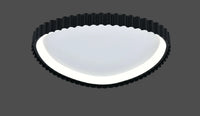 PLAFONIERA LED NEAGRA CU DESIGN ONDULAT ȘI TELECOMANDĂ – LUMINĂ REGLABILĂ 3000–6500K – 66W