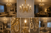 Candelabru Cristal Talvera, Design Elegant - AdeHouse — Finisaje și Iluminat Premium.