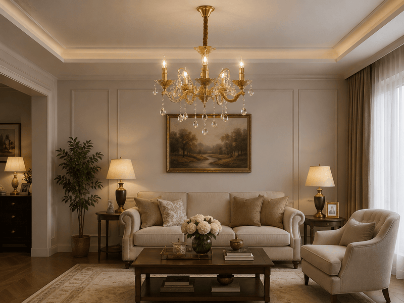 Candelabru Deodata, 60W, Auriu
