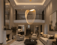 Pendul LED cu Telecomandă Immacolata 15W, Ø80 cm, Auriu - AdeHouse — Finisaje și Iluminat Premium.