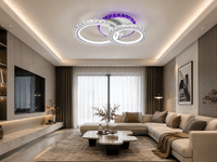 Lustră LED cu Telecomandă Josefina, 60W, Ø30 cm, Lumină Caldă/Neutră/Rece - AdeHouse — Finisaje și Iluminat Premium.