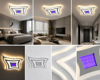 PLAFONIERA LED, ALBA CU DESIGN ONDULAT – 300×300 MM, 67W