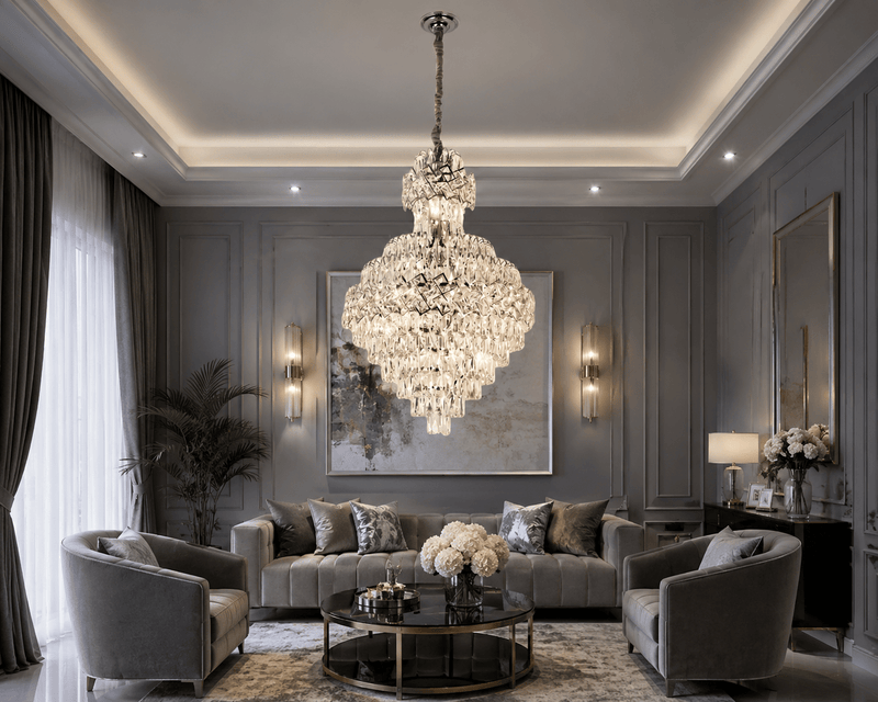 Candelabru Cristal Elenora, 60W, 60×90 cm, Design Modern