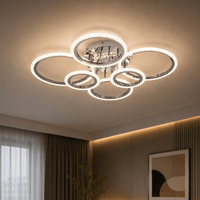 Lustră LED cu Telecomandă Albertina, 132W, Lumină Caldă/Neutră/Rece - AdeHouse — Finisaje și Iluminat Premium.