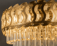 Candelabru Cristal Dianora, 60W, Auriu - AdeHouse — Finisaje și Iluminat Premium.