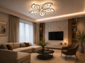 Lustră LED cu Telecomandă Nerida 150W, Ø69 cm, Lumină Caldă/Neutră/Rece, Dimabilă, Negru