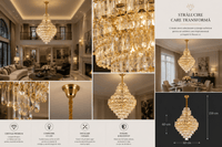 Candelabru Cristal Tiberina, 60W, Crom - AdeHouse — Finisaje și Iluminat Premium.