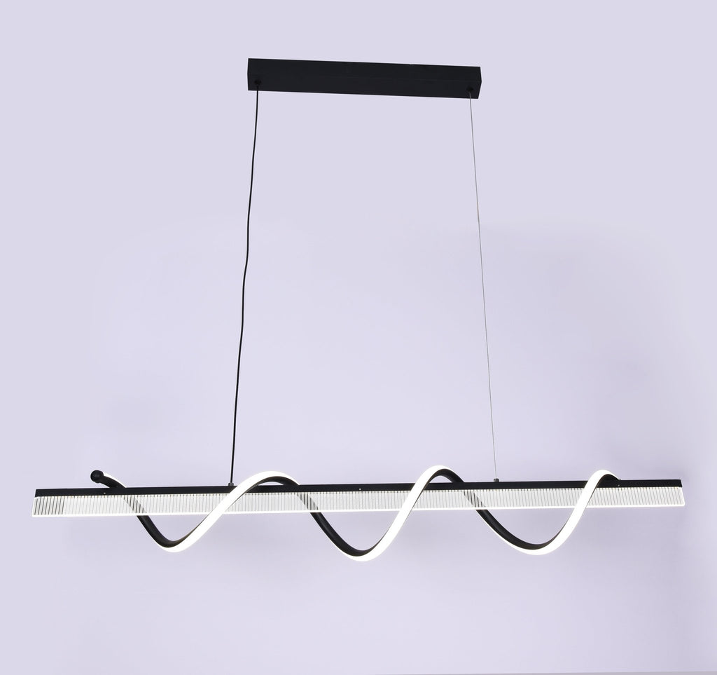 Pendul LED cu Telecomandă Venera, 94W, Lumină Caldă/Neutră/Rece, Negru - AdeHouse — Finisaje și Iluminat Premium.