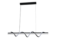 Pendul LED cu Telecomandă Venera, 94W, Lumină Caldă/Neutră/Rece, Negru - AdeHouse — Finisaje și Iluminat Premium.