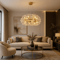 Candelabru Cristal Orsola, 60W, Auriu - AdeHouse — Finisaje și Iluminat Premium.