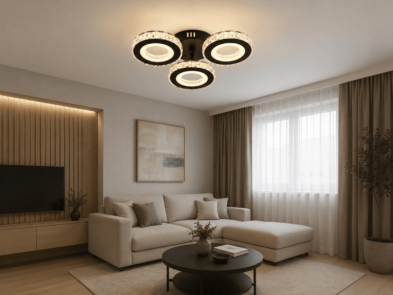 Lustră LED cu Telecomandă Ilaria 36W, Ø43 cm, Lumină Caldă/Neutră/Rece, Dimabilă