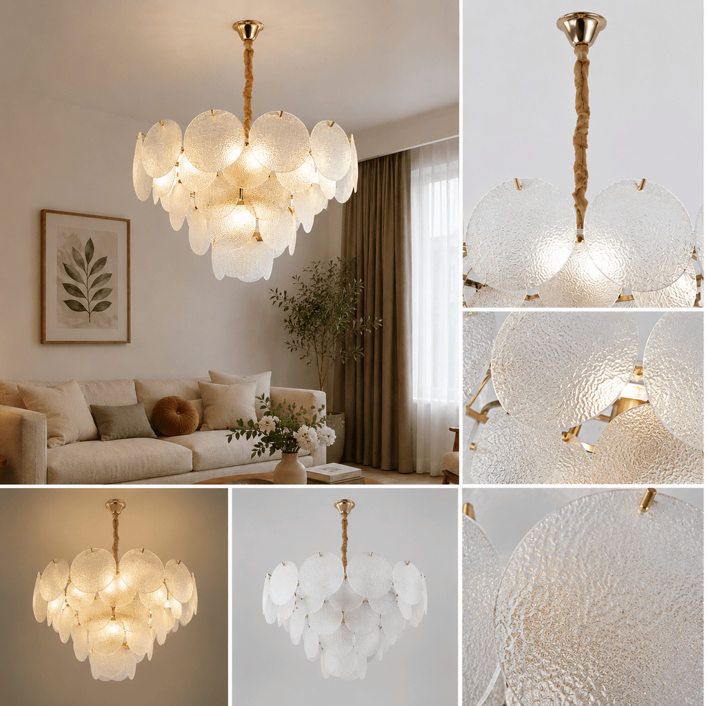 Candelabru Silvestra, 60W, Ø75 cm, Auriu - AdeHouse — Finisaje și Iluminat Premium.