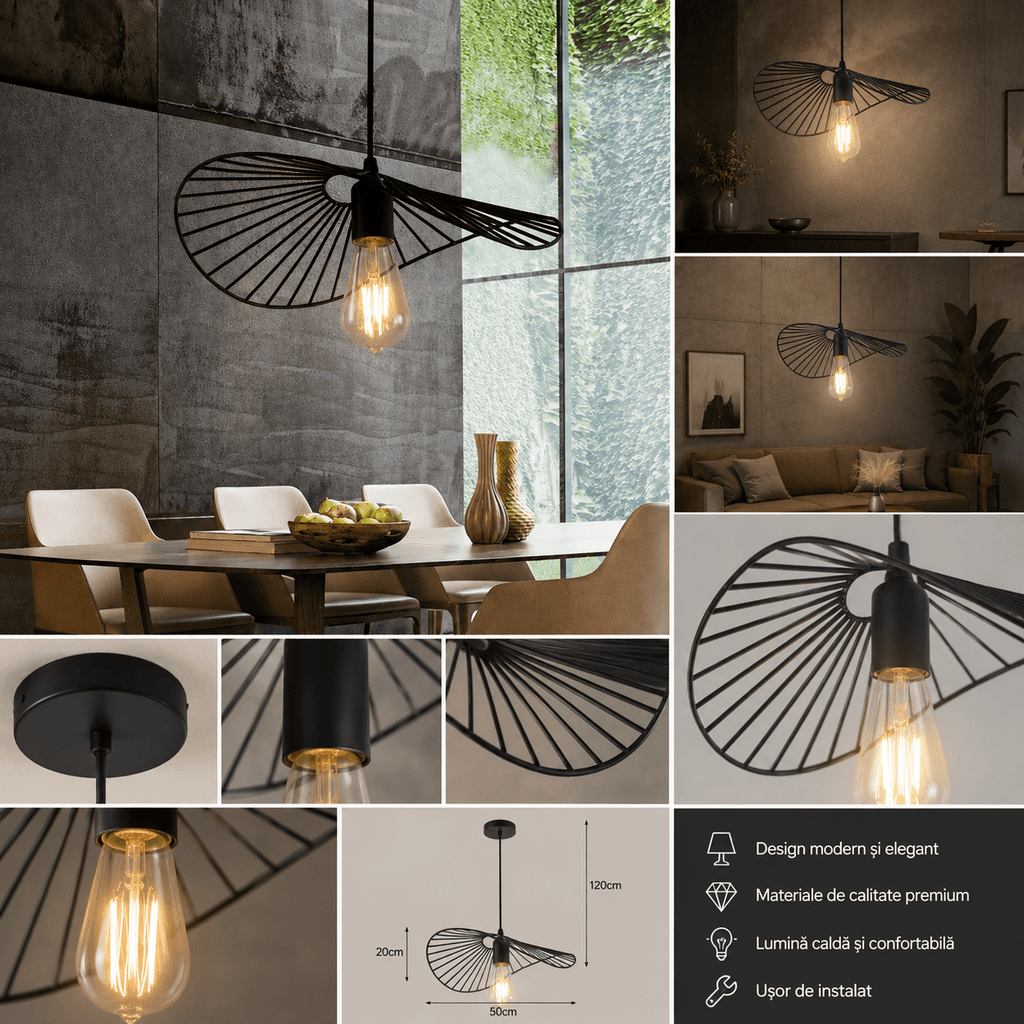 Pendul LED cu Telecomandă Fulvia, 60W - AdeHouse — Finisaje și Iluminat Premium.