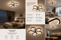 Lustră LED cu Telecomandă Melisenda, 2W, Lumină Caldă/Neutră/Rece - AdeHouse — Finisaje și Iluminat Premium.