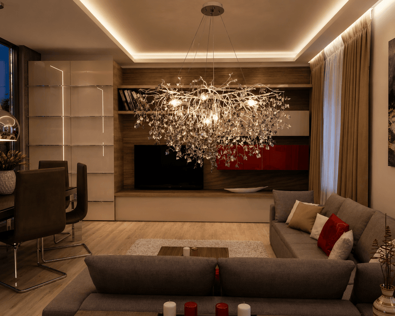 Candelabru Mirabel, 40W, Ø80 cm, Design Elegant