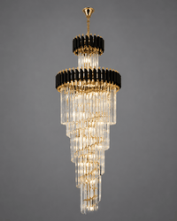 Candelabru Tamsin, Ø45 cm, Auriu/Negru - AdeHouse — Finisaje și Iluminat Premium.