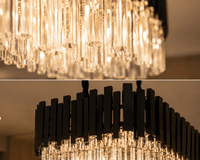Candelabru Cristal Doriane, Negru - AdeHouse — Finisaje și Iluminat Premium.