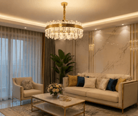 Candelabru Kassia 140W, cu Telecomandă, Lumină Caldă/Neutră/Rece, Dimabil - AdeHouse — Finisaje și Iluminat Premium.