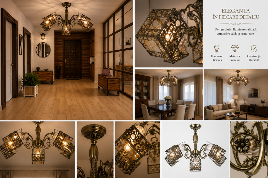 Candelabru Giralda, Ø64 cm, cu Telecomandă, Dimabil