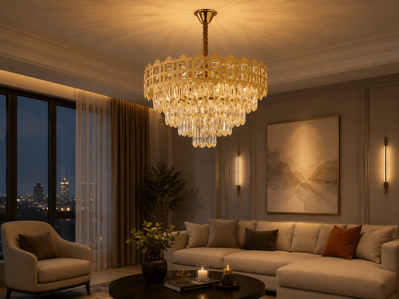Candelabru Nazarena, 50×125 cm, 60W, Auriu