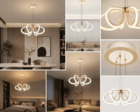 Pendul LED cu Telecomandă Zenaida, 144W, Ø100 cm, Lumină Caldă/Neutră/Rece, Auriu - AdeHouse — Finisaje și Iluminat Premium.
