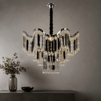 Candelabru Cristal Emiliana, 60W, Crom - AdeHouse — Finisaje și Iluminat Premium.