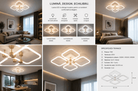 Lustră LED Cordelia, Alb - AdeHouse — Finisaje și Iluminat Premium.