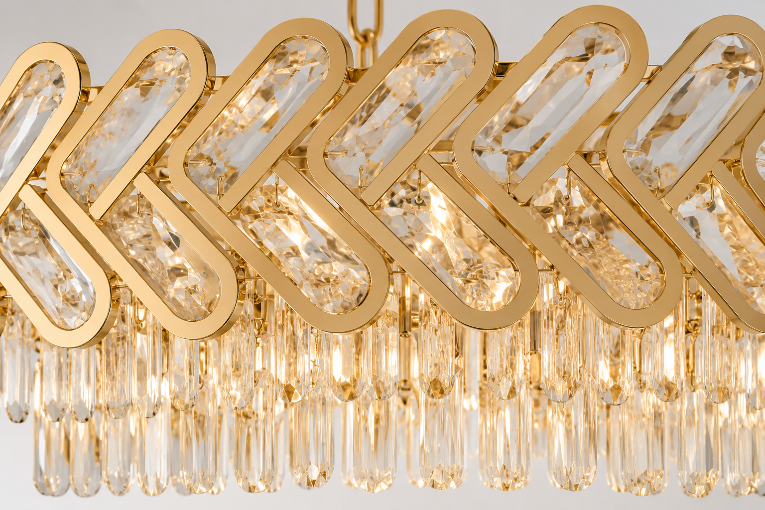 Candelabru Cristal Belisama, Ø50 cm, cu Telecomandă, Dimabil, Auriu