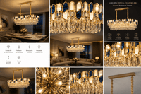 Candelabru Cristal Vitalia, 60W - AdeHouse — Finisaje și Iluminat Premium.