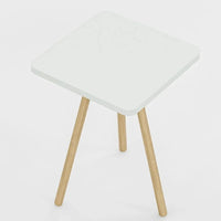 Masuta decorativa cu picioare din lemn, 34 x 34 cm, stil nordic