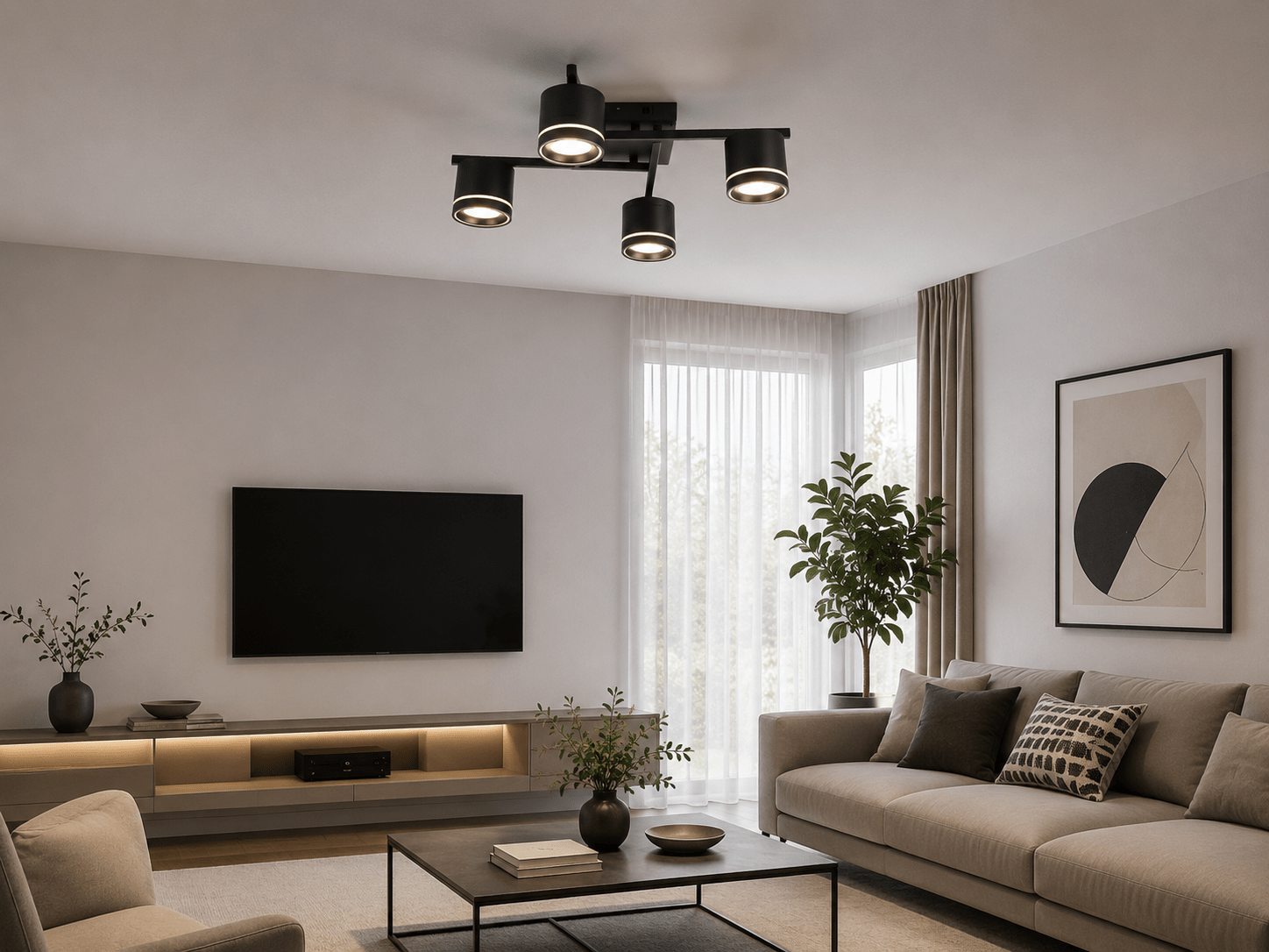 Lustră LED cu Telecomandă Callista, Lumină Caldă/Neutră/Rece - AdeHouse — Finisaje și Iluminat Premium.