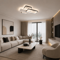 Lustră LED cu Telecomandă Brunetta, 122W, Lumină Caldă/Neutră/Rece, Negru/Alb - AdeHouse — Finisaje și Iluminat Premium.