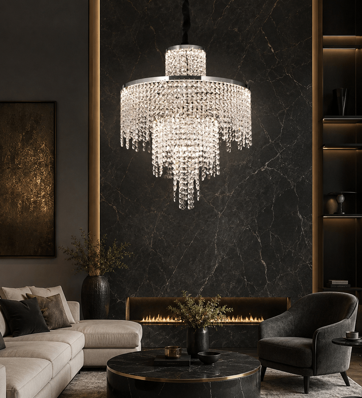 Candelabru Cristal Veniera, 104W, Ø50 cm - AdeHouse — Finisaje și Iluminat Premium.