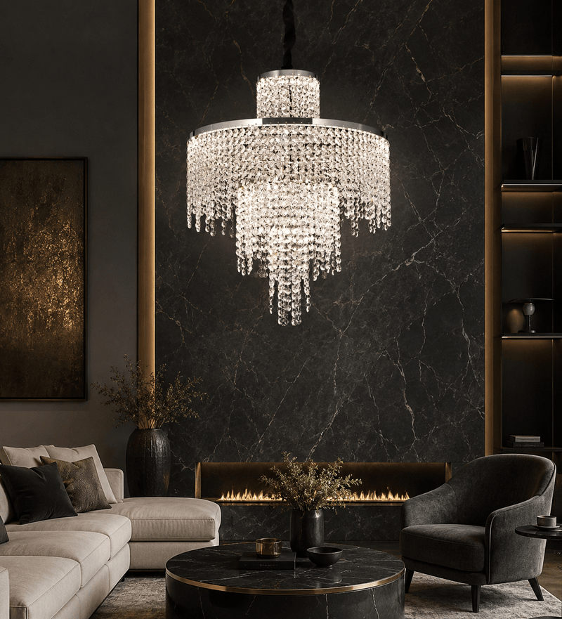 Candelabru Cristal Veniera, 104W, Ø50 cm