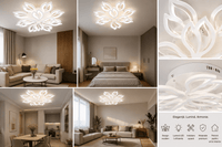 Lustră LED cu Telecomandă Wilona 240W, Ø76 cm, Lumină Caldă/Neutră/Rece, Dimabilă, Alb - AdeHouse — Finisaje și Iluminat Premium.