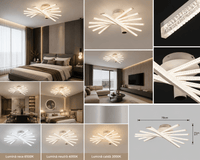 Lustră LED cu Telecomandă Nerissa 144W, Lumină Caldă/Neutră/Rece, Dimabilă, Alb - AdeHouse — Finisaje și Iluminat Premium.