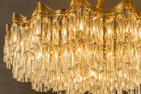 Candelabru Cristal Henrietta, Ø39 cm, Auriu - AdeHouse — Finisaje și Iluminat Premium.