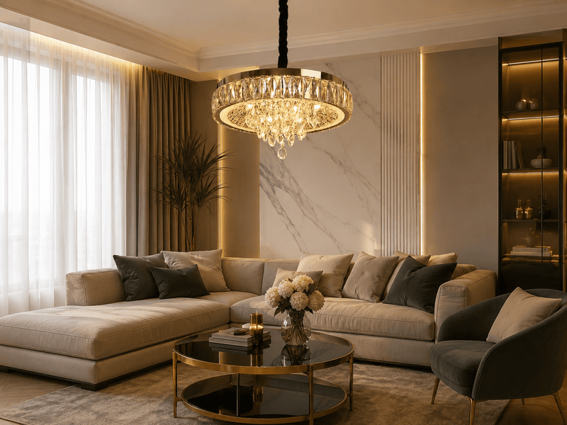 Candelabru Cristal Gaudiosa, Ø50 cm, 56W