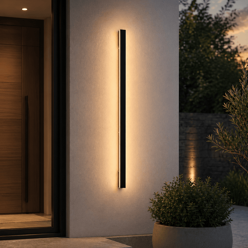 Aplică LED Exterior, Fernanda 3, 32W, 120 cm, Lumină Caldă, Negru