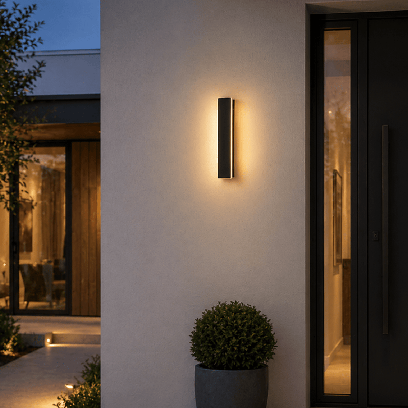 Aplică LED Exterior, Hortensia 3, 8W, 30 cm, Lumină Caldă, Negru